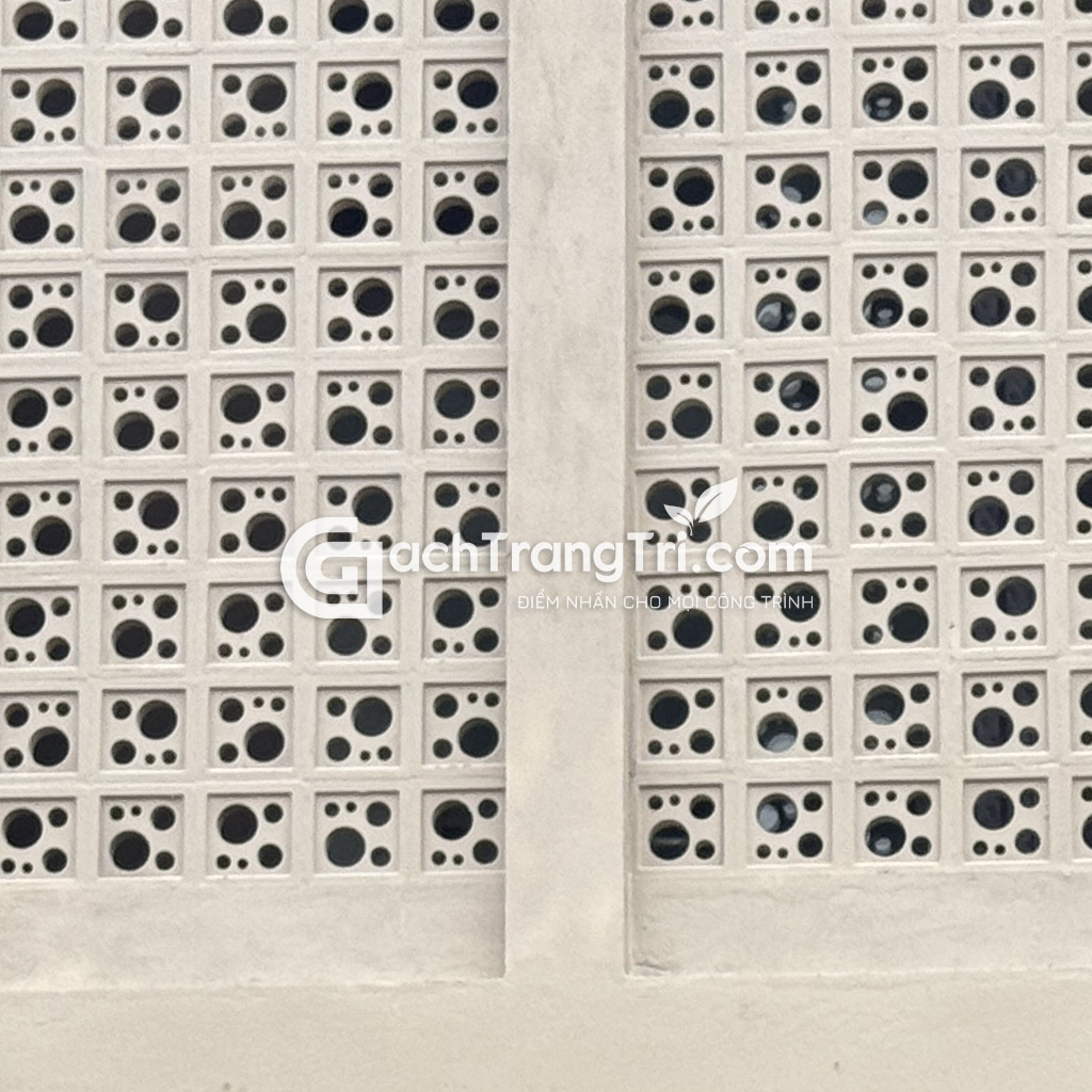 Gạch thông gió xi măng 5 lỗ tròn