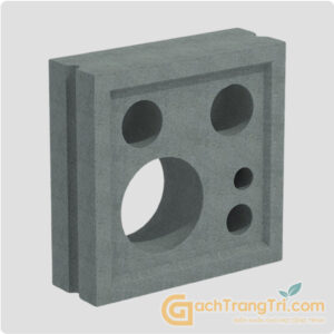 Gạch thông gió xi măng 5 lỗ tròn