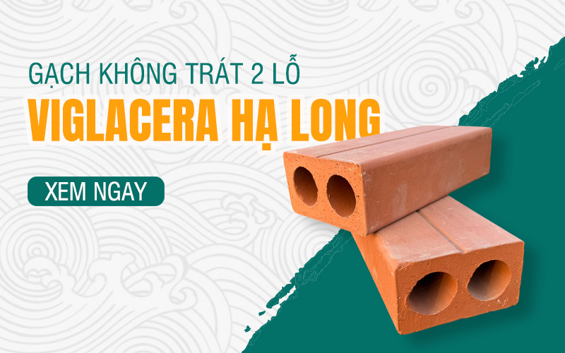 Gạch không trát 3 lỗ Viglacera Hạ Long